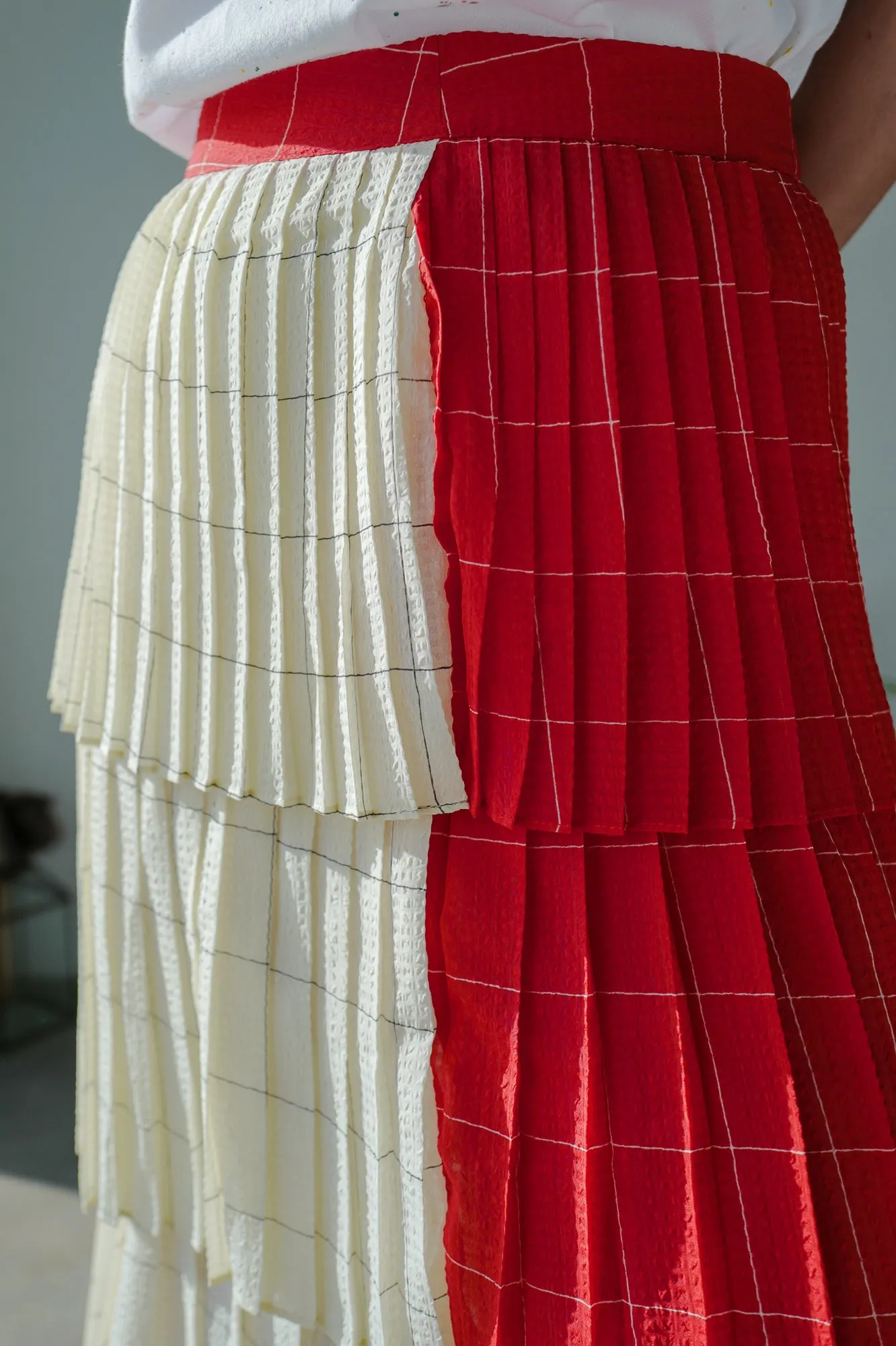 2 Tones Pleated Maxi Skirt *BEST BUY*