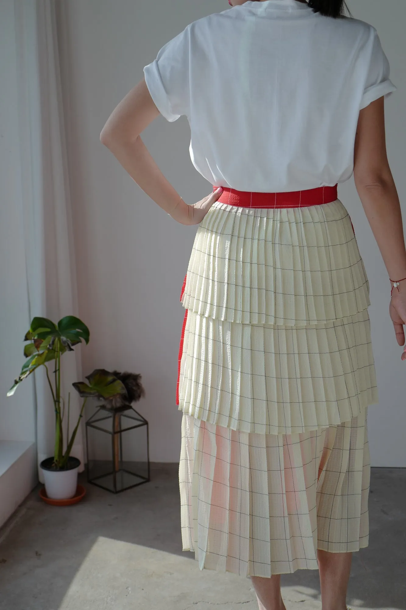 2 Tones Pleated Maxi Skirt *BEST BUY*