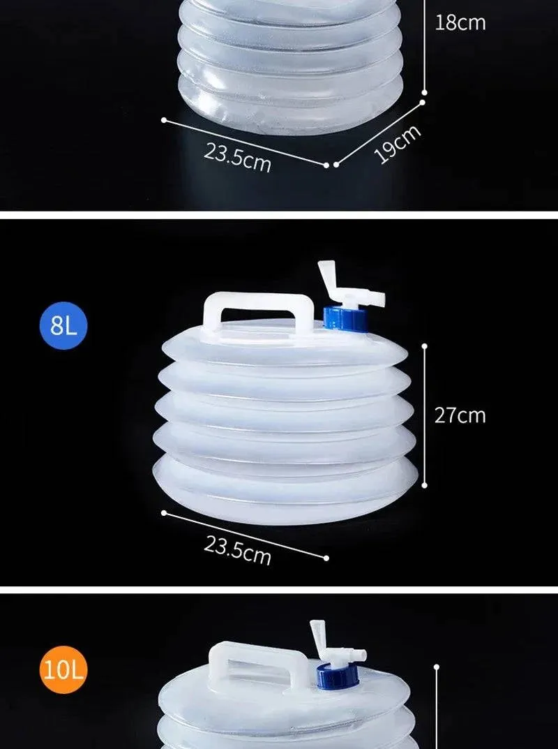 5-15L Capacity Car Collapsible Outdoor Water Bucket Portable Driving Water Tank Container Faucet Ведро For Camping Picnic H