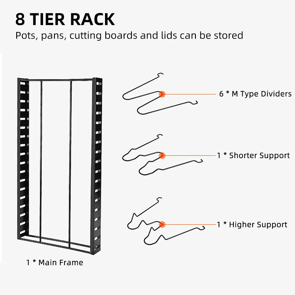 8 Tier Pot & Pan Rack