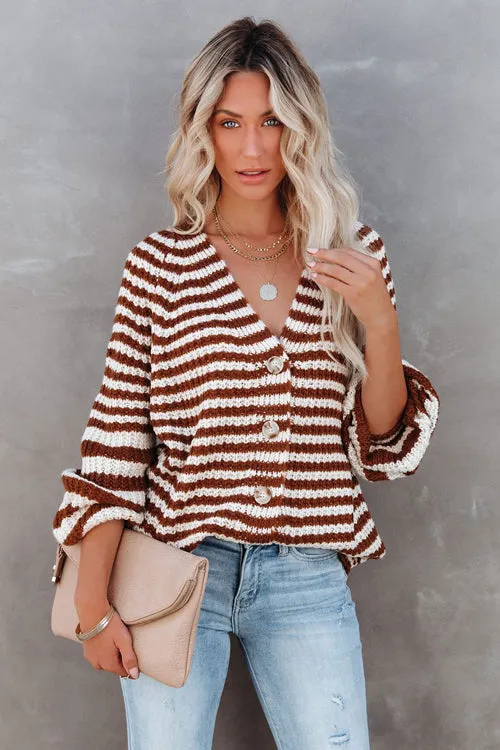 Afternoon Daydream Striped Knit Cardigan