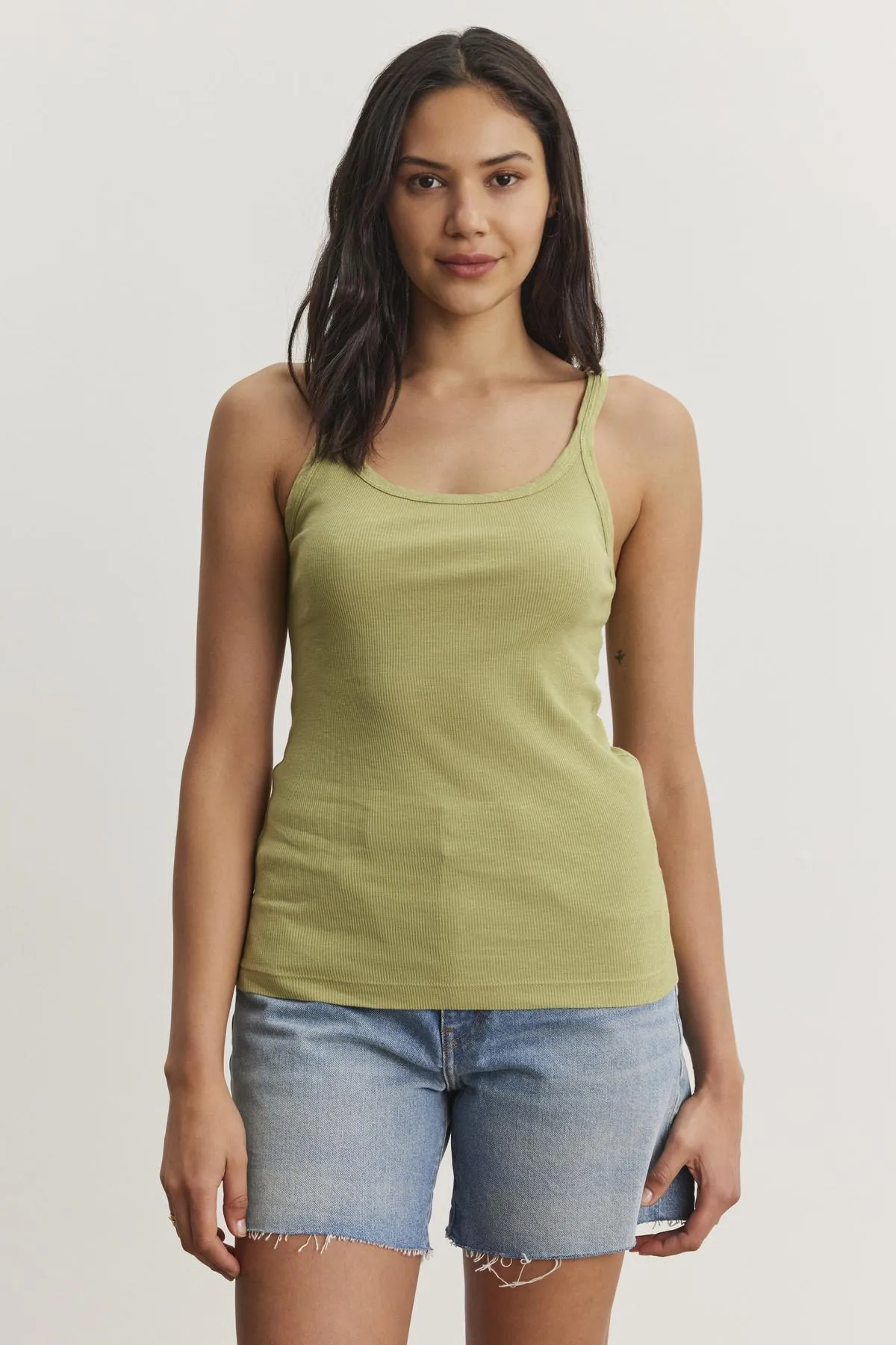 ALIZA RIBBED COTTON LAYERING TANK