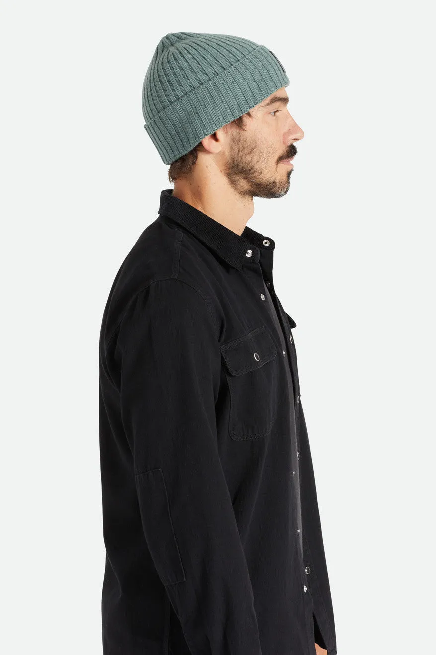 Alpha Square Merino Wool Beanie - Dark Forrest