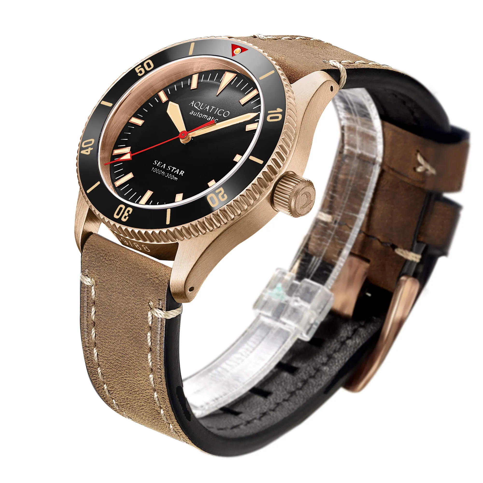 Aquatico Bronze Sea Star Black Ceramic Bezel No Date