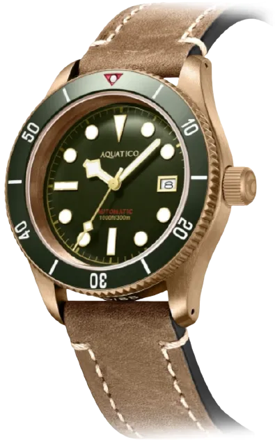 Aquatico Bronze Sea Star Green Ceramic Bezel