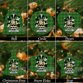 Ardagh Irish Clan Tartan Christmas Ceramic Ornament with Coat of Arms