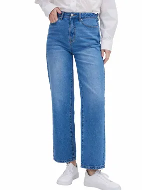 ASOBIO Classic Mid-Rise Straight Leg Jeans