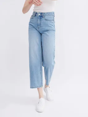 ASOBIO Cropped Denim Straight-Leg Pant