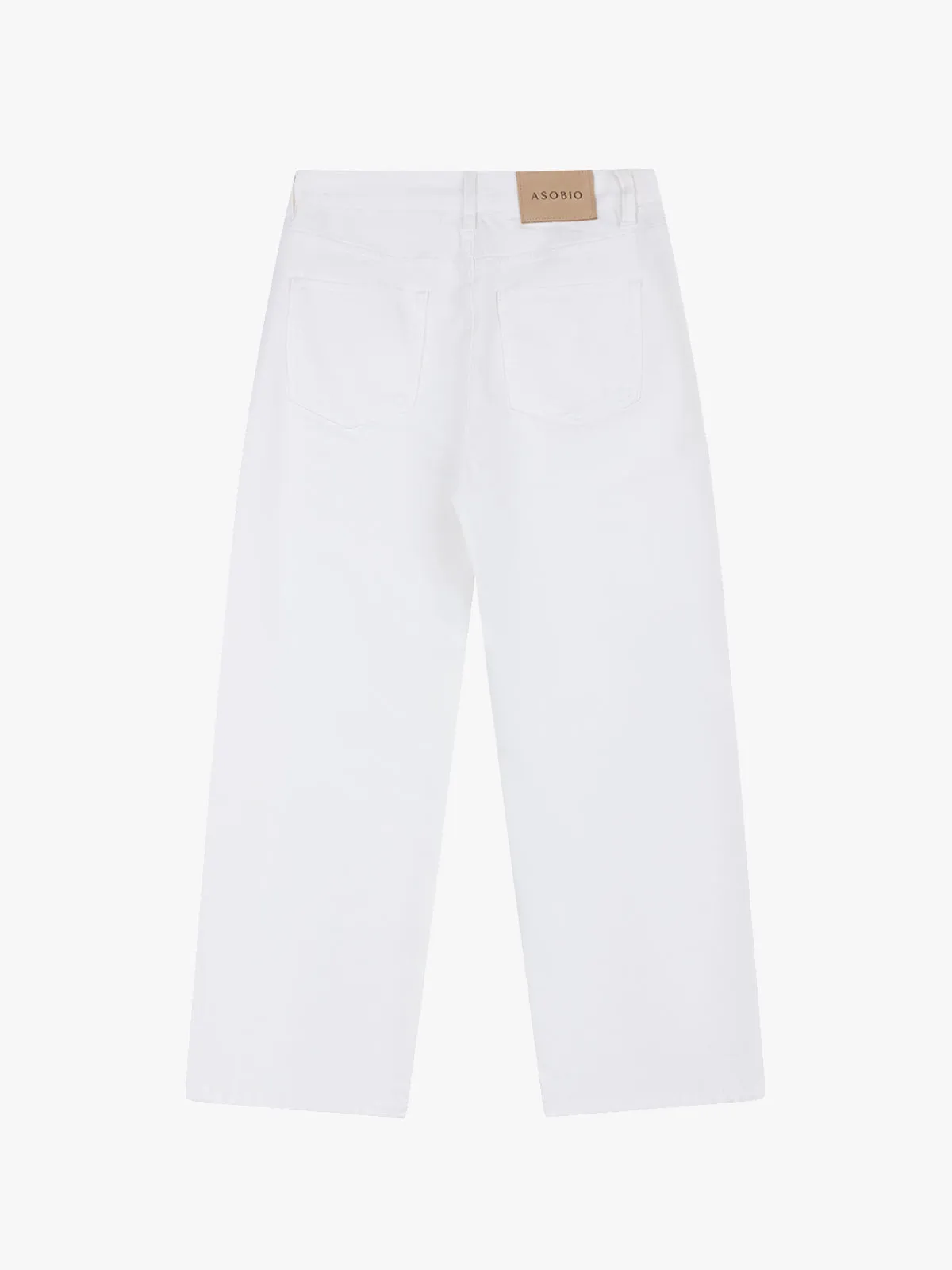 ASOBIO Cropped Denim Straight-Leg Pant