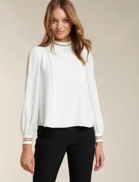 Aurora Petite Trim Detail Blouse