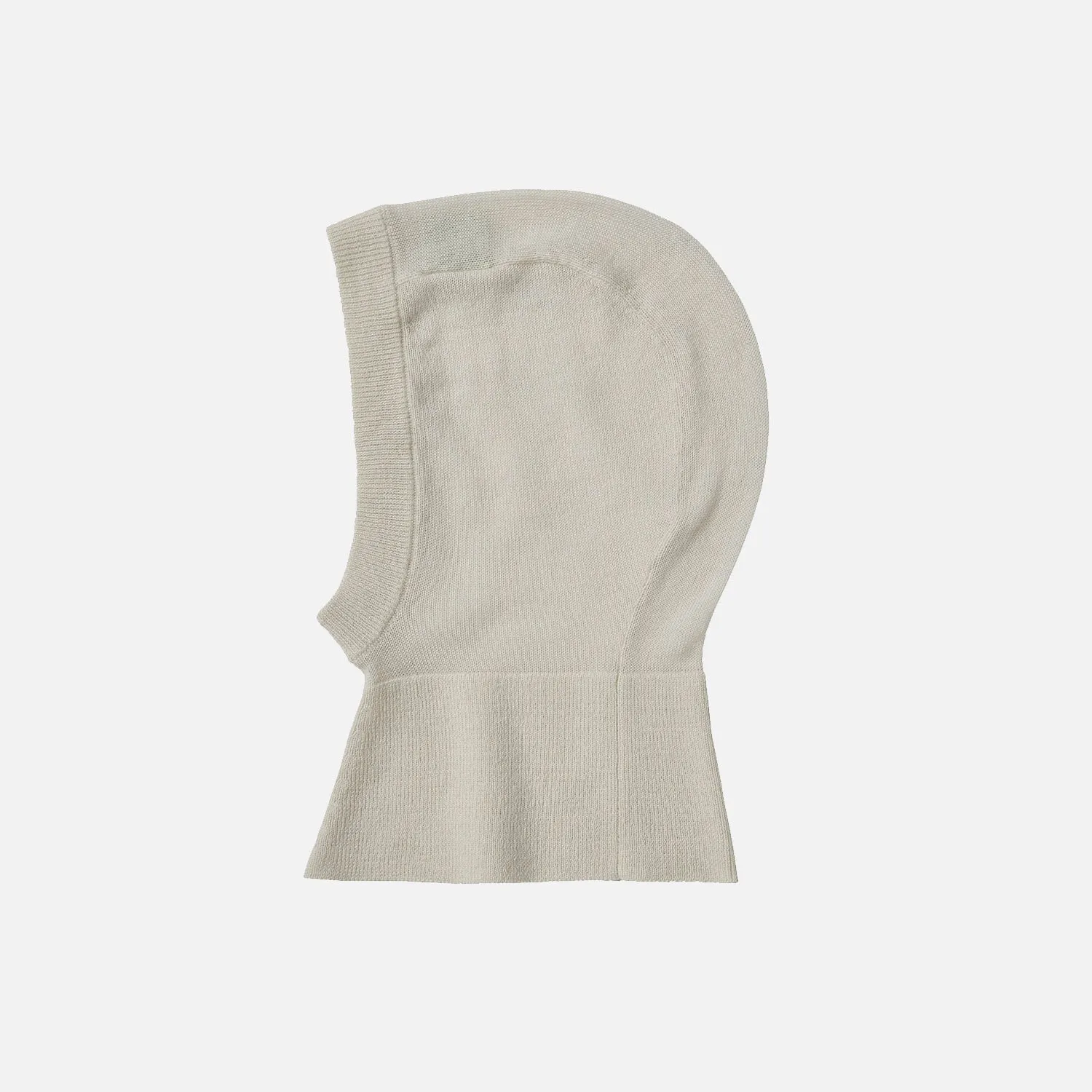 Baby Merino Wool Extra Fine Knit Balaclava - Ecru