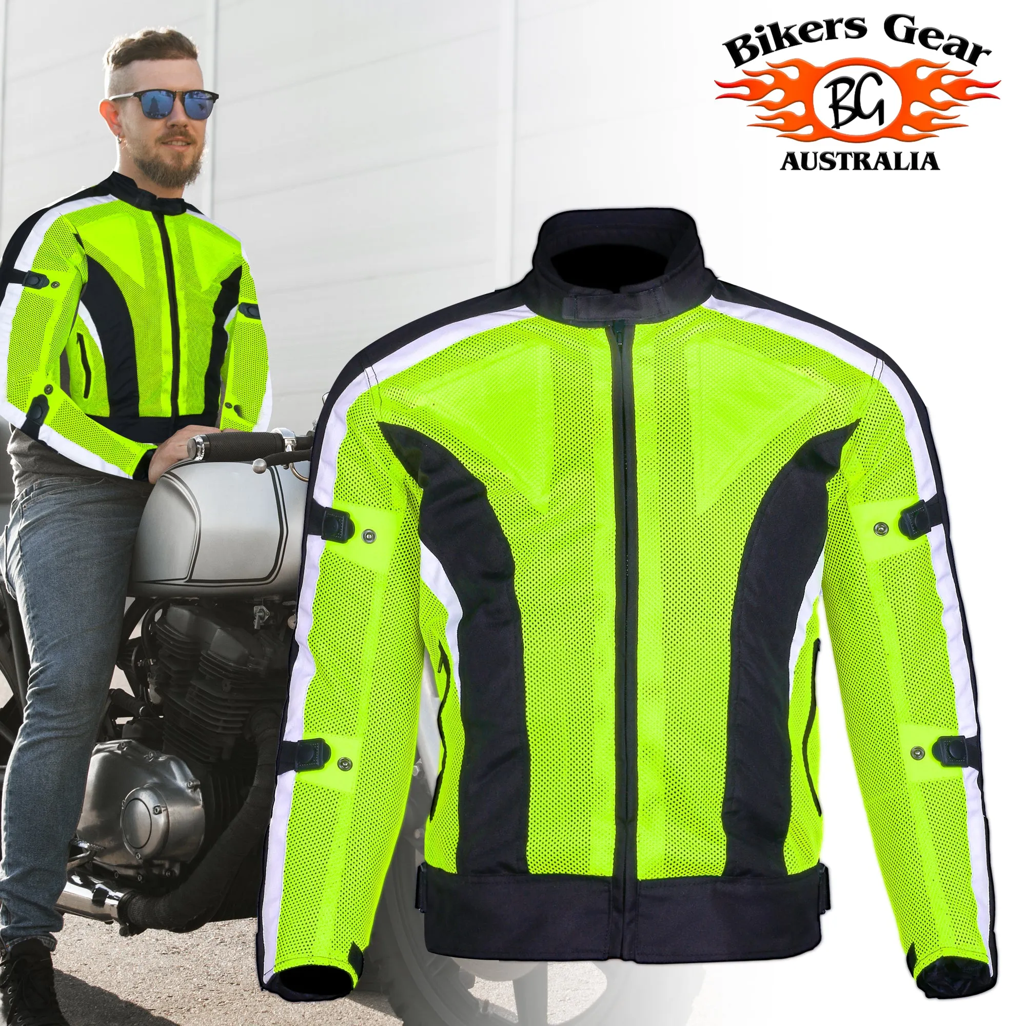 BGA Chicane Summer Mesh Jacket Black/Green