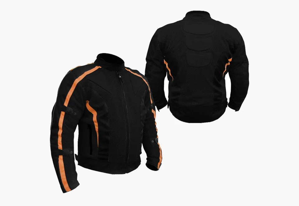 BGA Chicane Summer Mesh Jacket Black/Orange