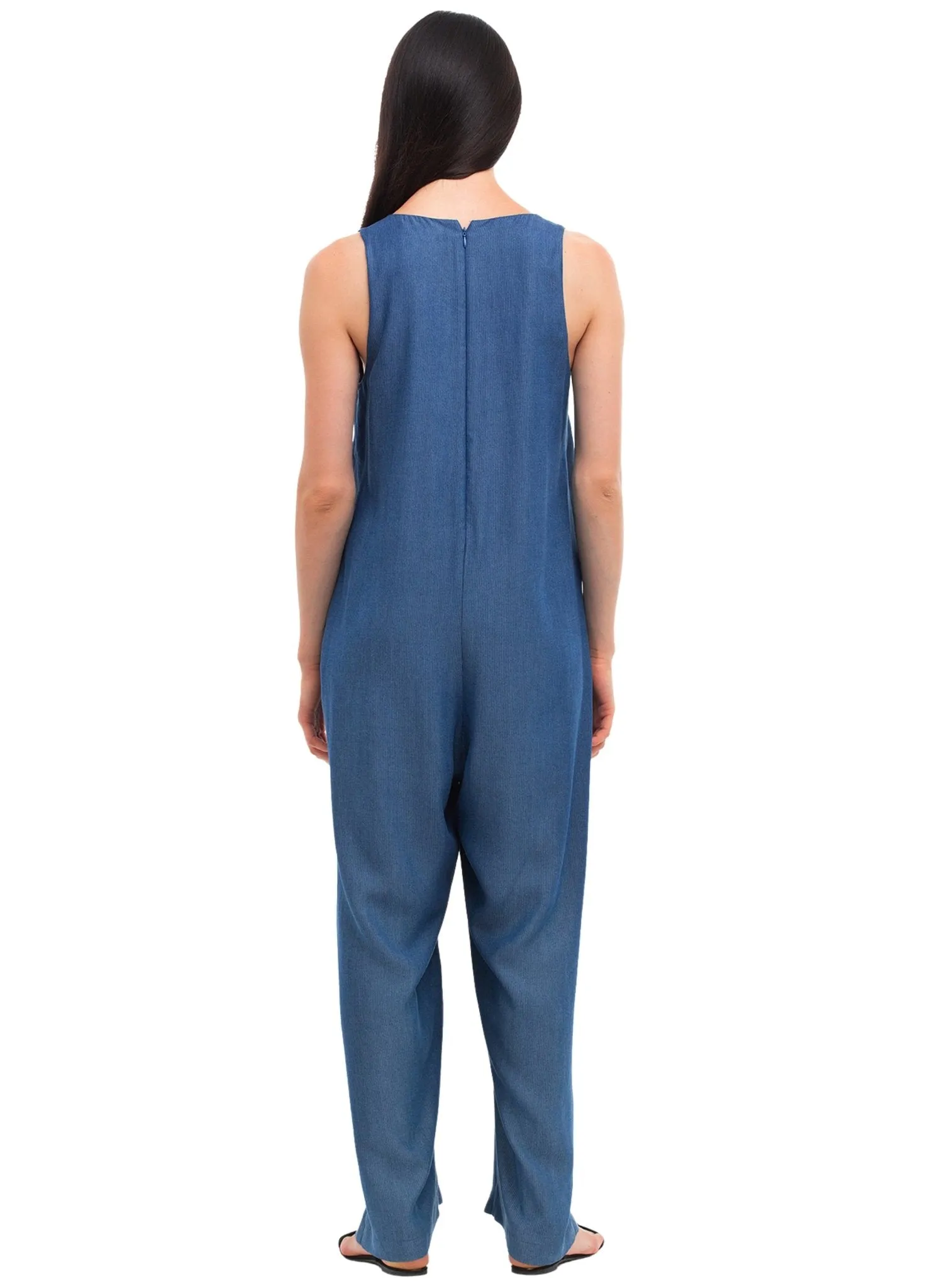 Bianca Maternity Jumpsuit - Medium Denim