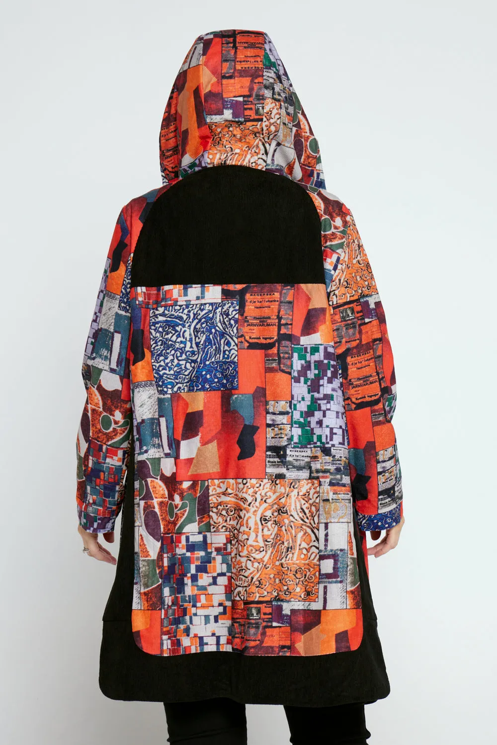 Bicheno Corduroy Coat - Retro Patchwork