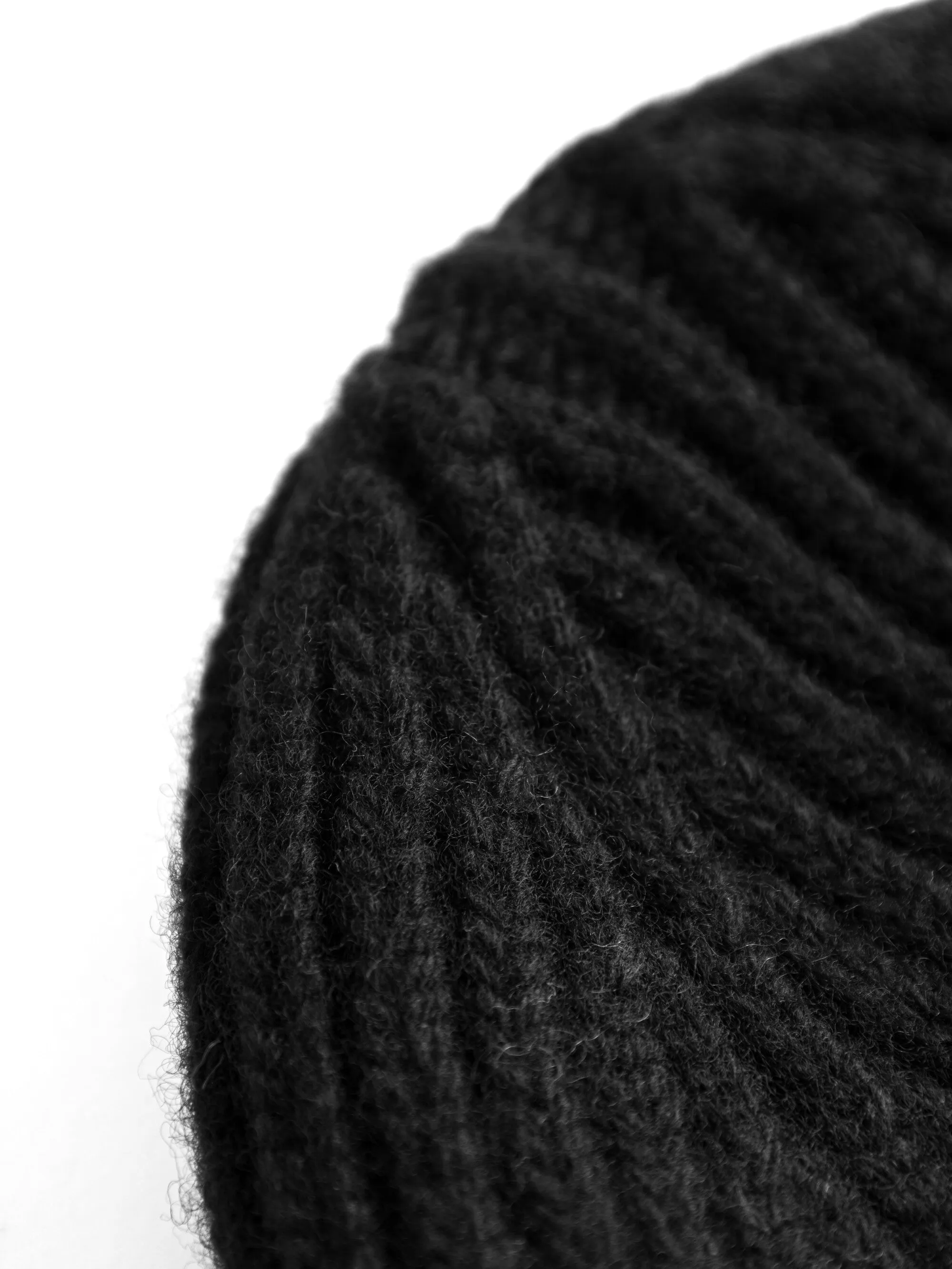 Big rib beanie - Black Jet