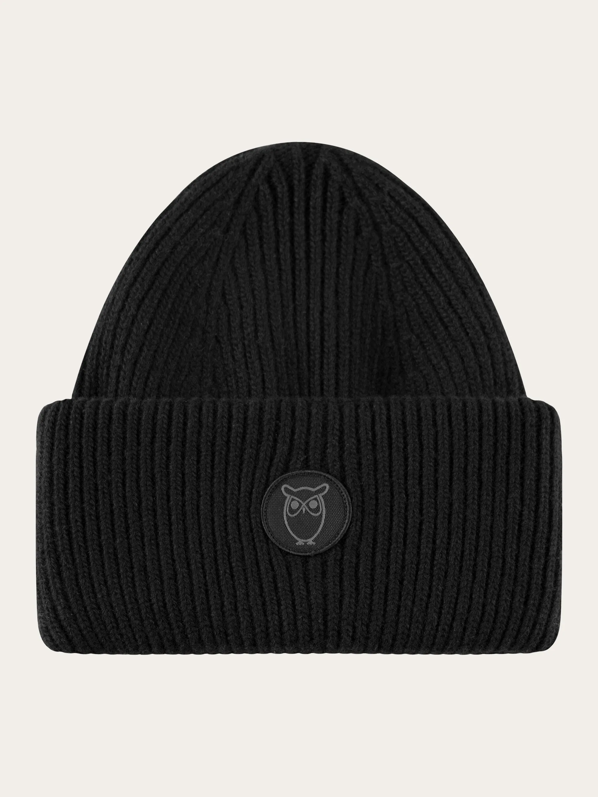 Big rib beanie - Black Jet