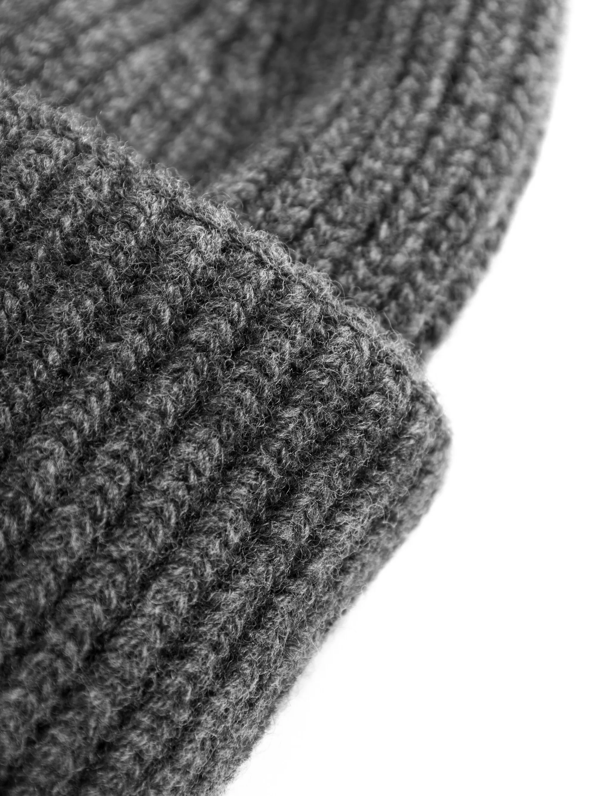 Big rib beanie - Dark Grey Melange