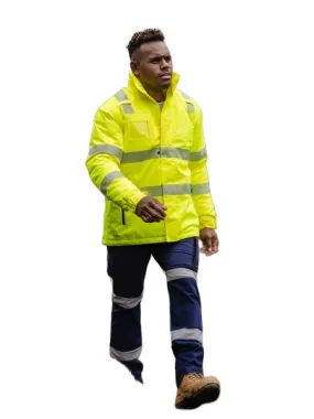 Bisley Taped Hi Vis Heated Jacket With Hood (BJ6842T)