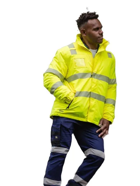 Bisley Taped Hi Vis Heated Jacket With Hood (BJ6842T)