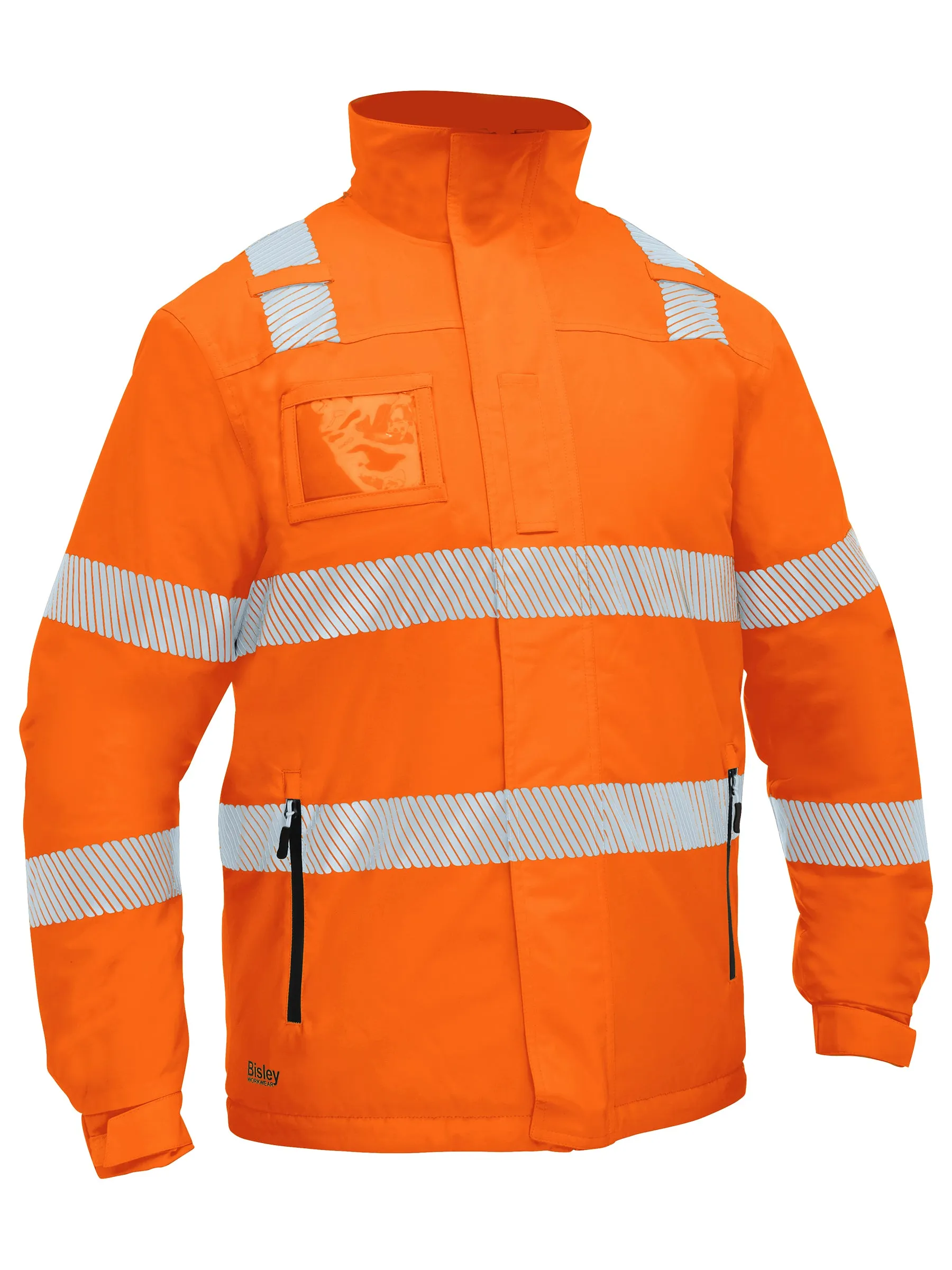 BJ6842T Bisley Taped Hi Vis Heated Jacket With Hood