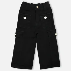 Black & White Cargo Denim Pants