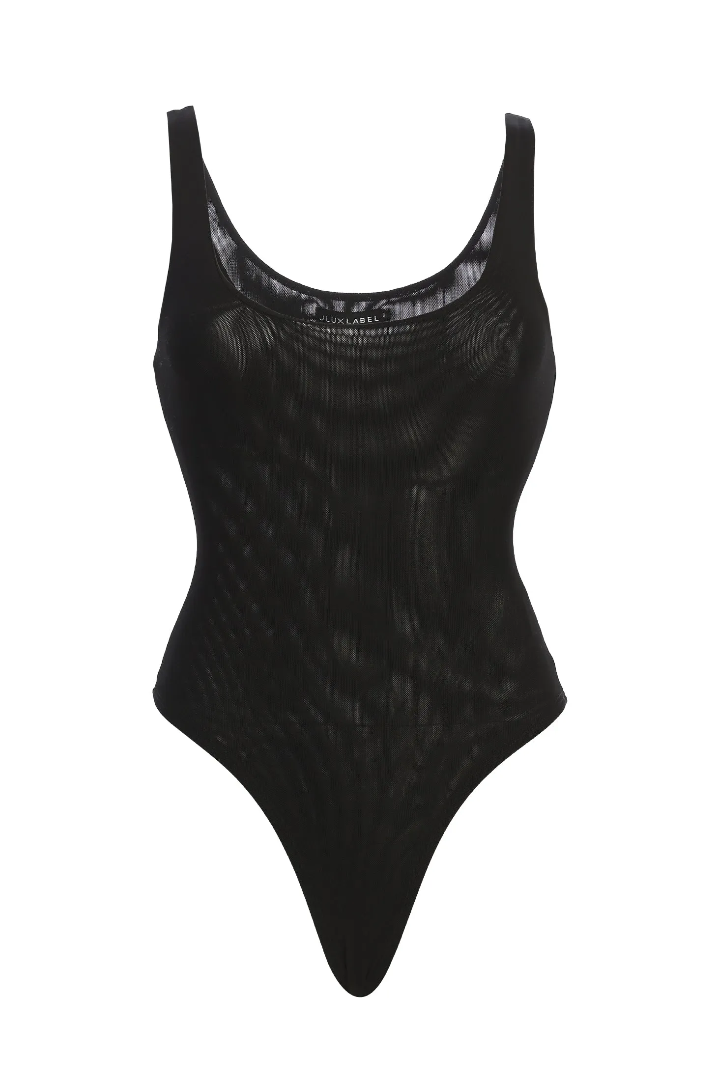 Black Mesh Essentials Tank Bodysuit Undergarment