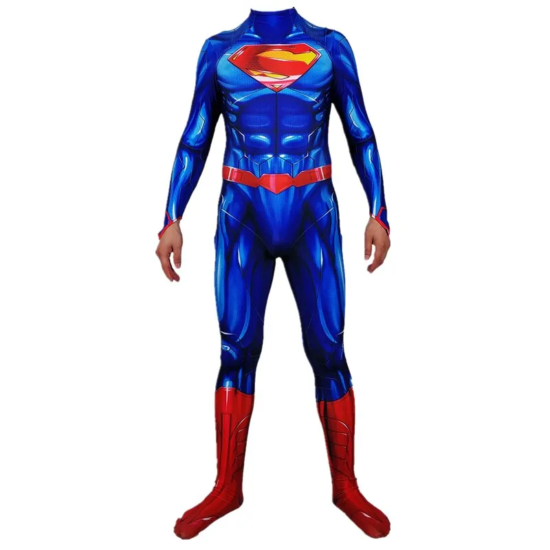 Blue SUPERMAN Jumpsuit Costume (cape included)