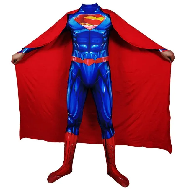 Blue SUPERMAN Jumpsuit Costume (cape included)