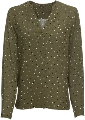 Bodyflirt polka dot blouse, green