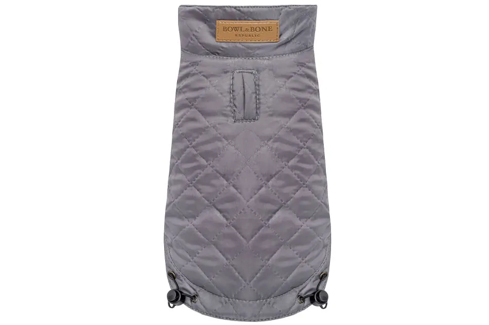 Bowl and Bone Spirit Grey Quilted Dog Jacket