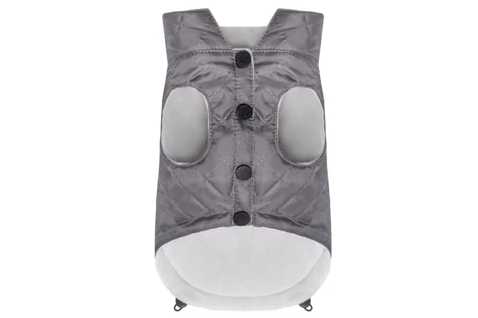 Bowl and Bone Spirit Grey Quilted Dog Jacket