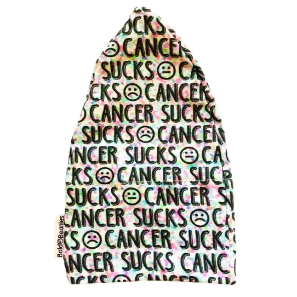 Cancer Sucks! Mens Fun Designer Chemo Beanie Hat