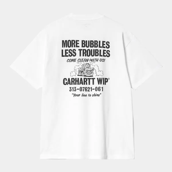 Carhartt WIP Less Troubles T-Shirt - White / Black