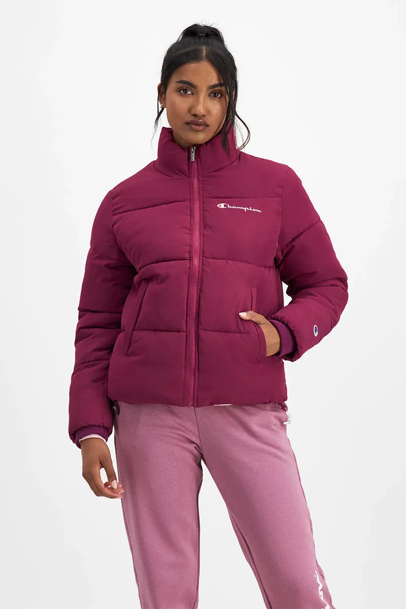 Champion Womens Rochester Puffer Jacket - Deep Cranberry