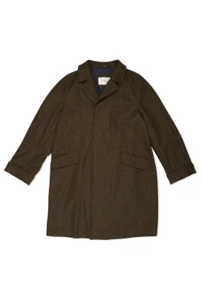 Cohérence Corb Brown Tweed Chevron Corbusier Raglan Coat