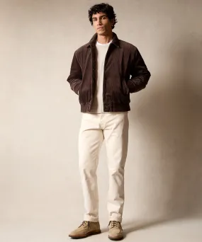 Corduroy Varsity Jacket in Chocolate