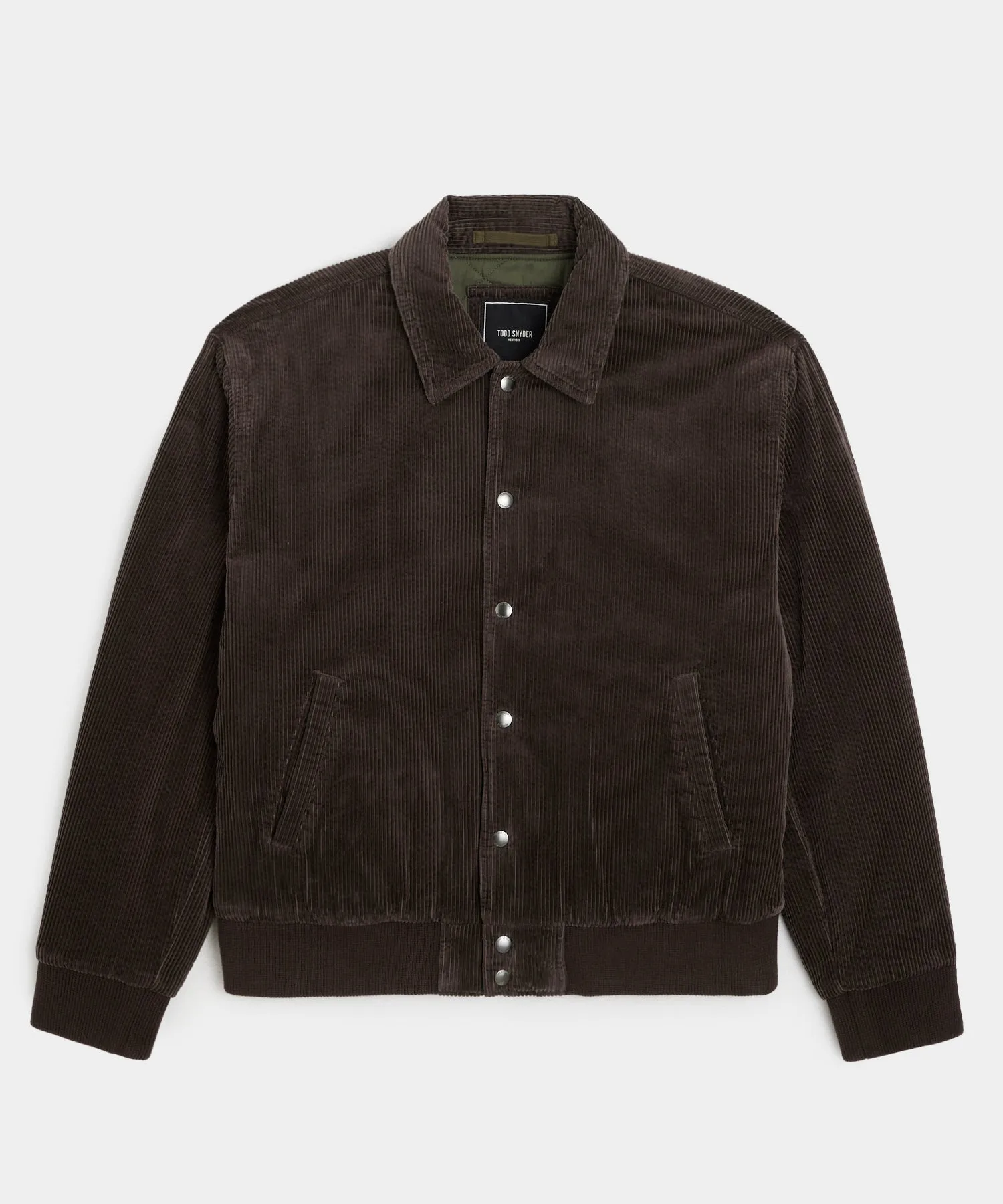 Corduroy Varsity Jacket in Chocolate