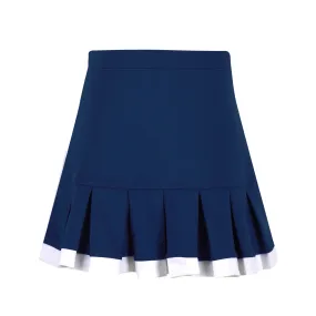 #Cottage Court Navy Pleat Skirt - New!