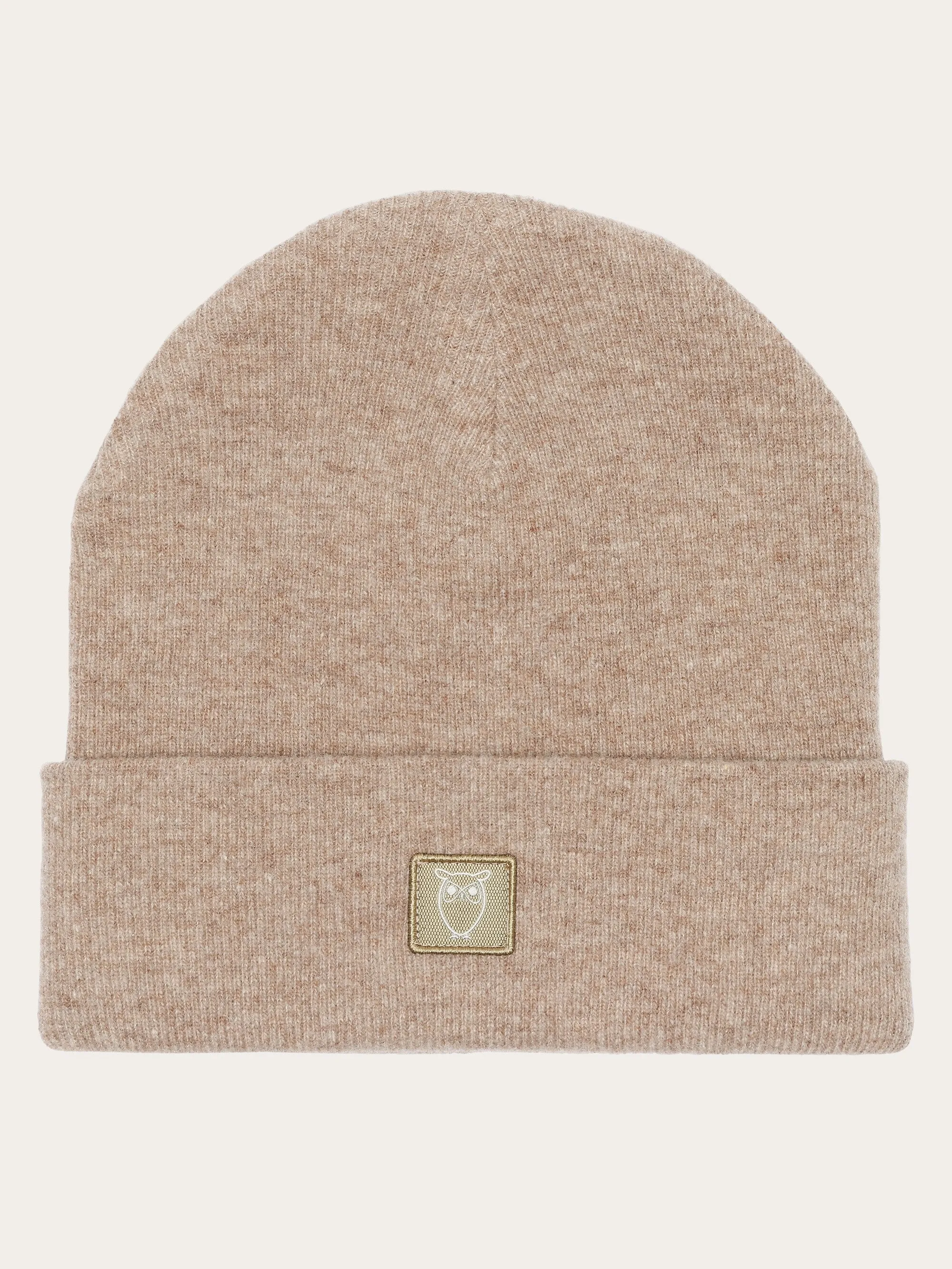 Double layer wool beanie - Kelp melange