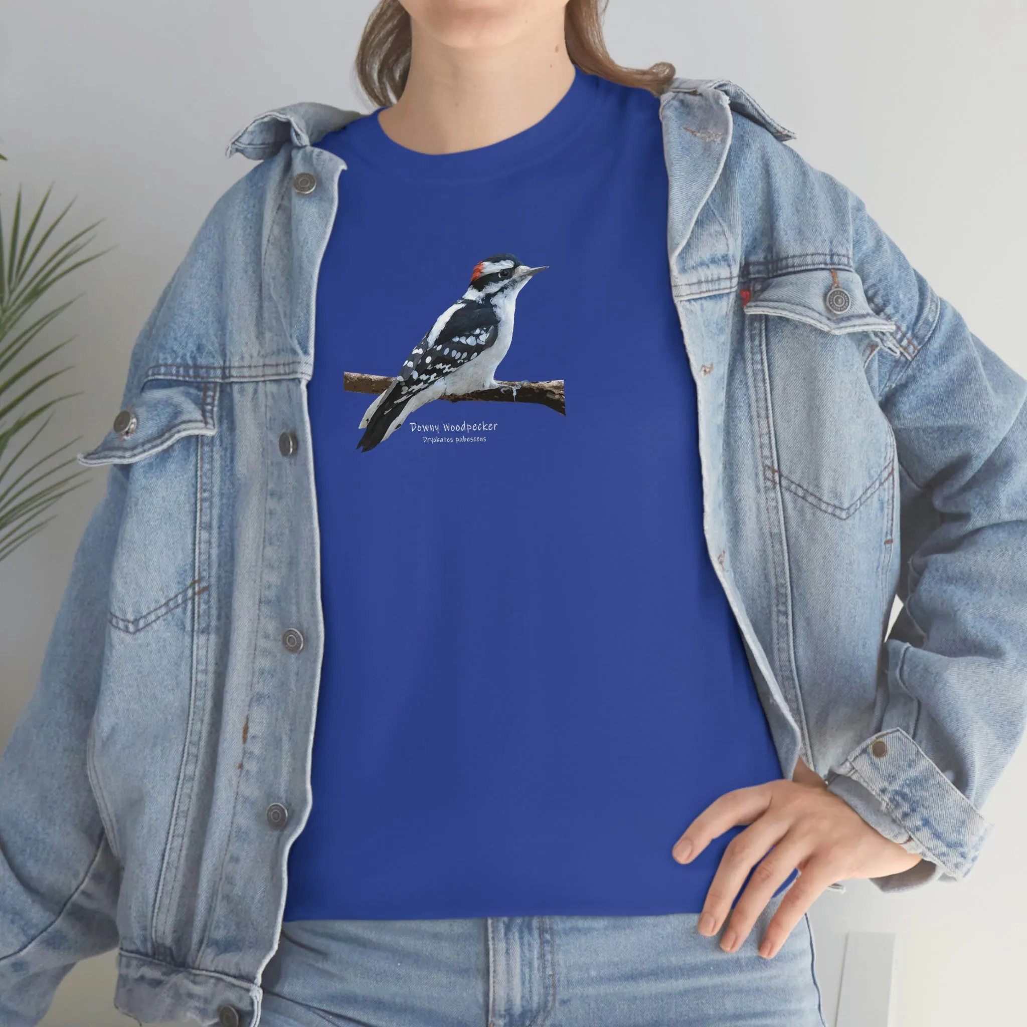 Downey Woodpecker (PS Dry Brush) Heavy Cotton Tee, Birds, Birding, Birder, Bird Watching, Bird Watcher, Birdwatcher Gifts,