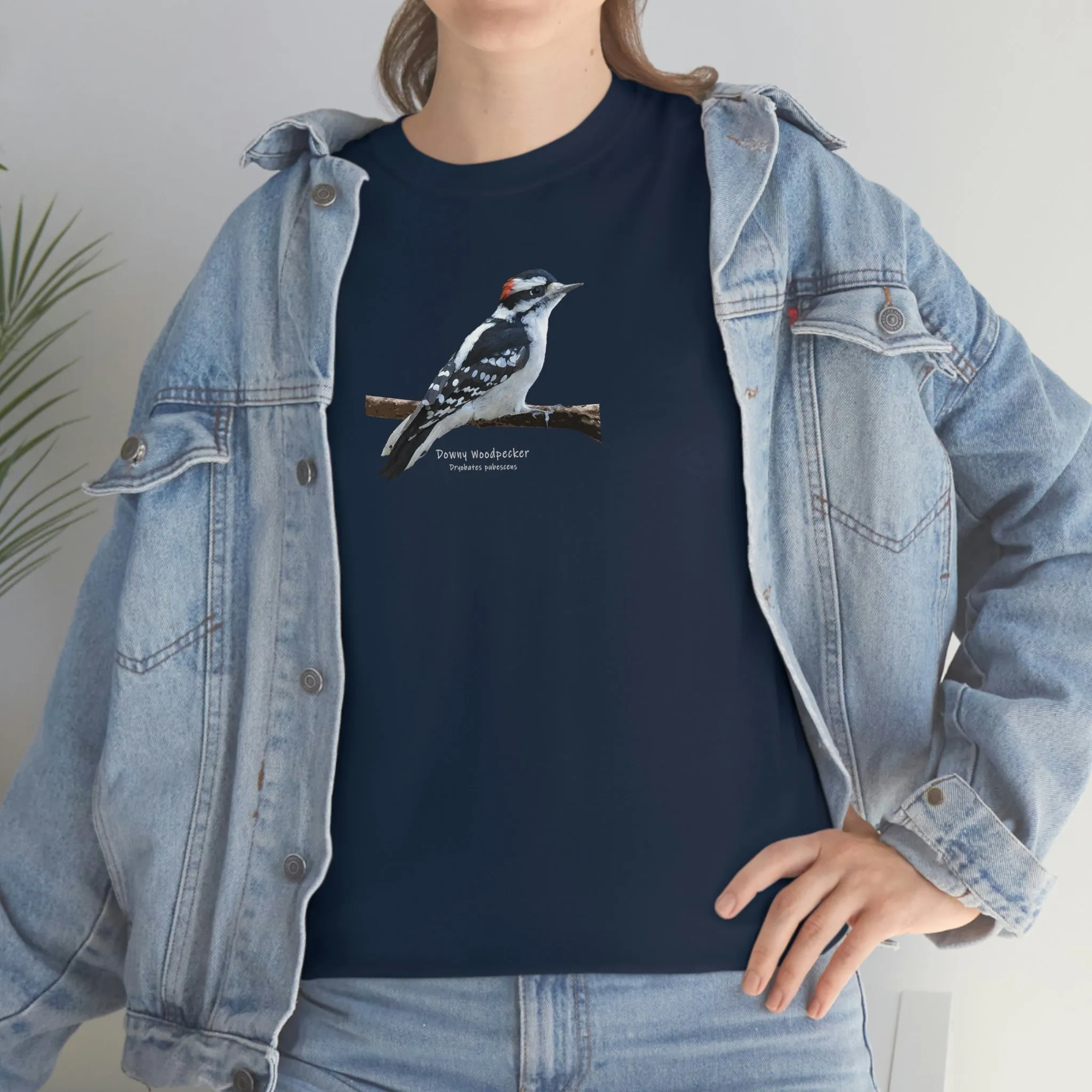 Downey Woodpecker (PS Dry Brush) Heavy Cotton Tee, Birds, Birding, Birder, Bird Watching, Bird Watcher, Birdwatcher Gifts,