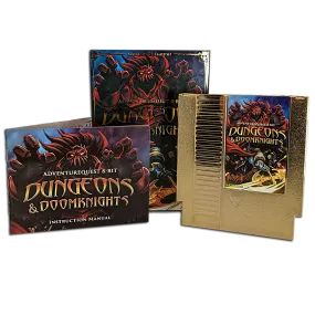 Dungeons & Doomknights Golden NES Cartridge - Collector's Edition