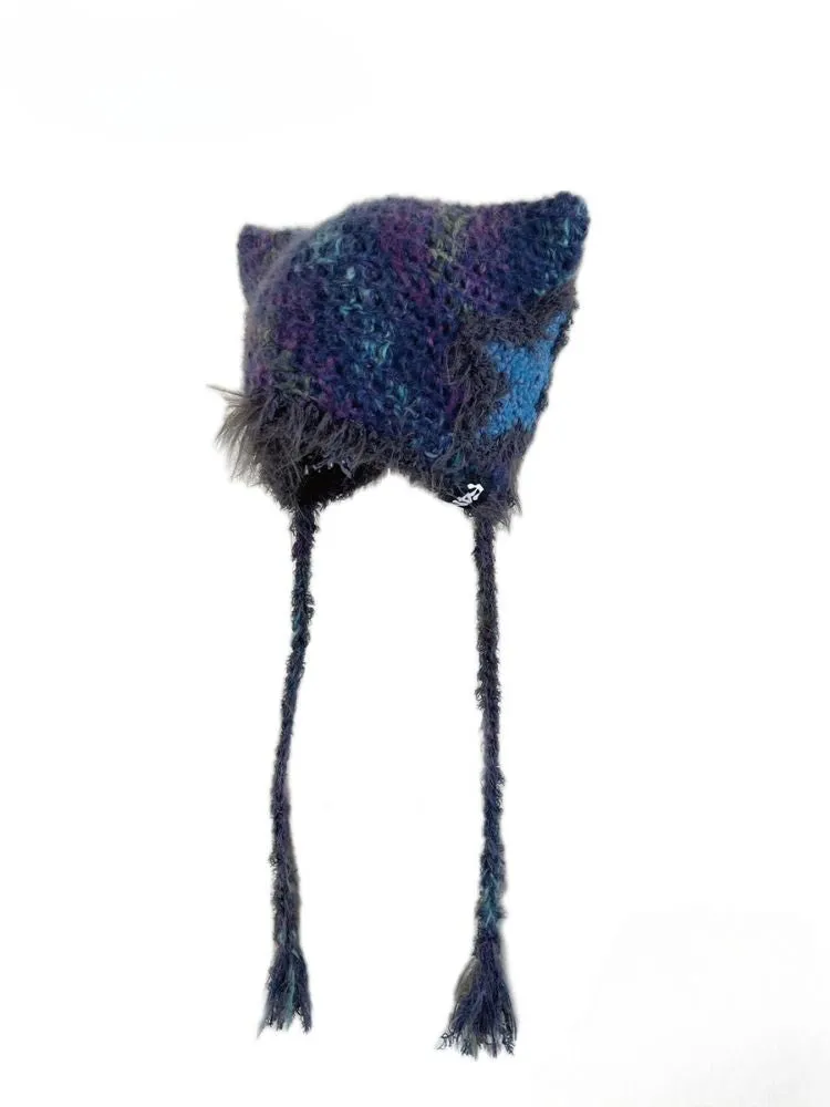 F4NFAN Handmade Adorable Cat Ear Star Beanie