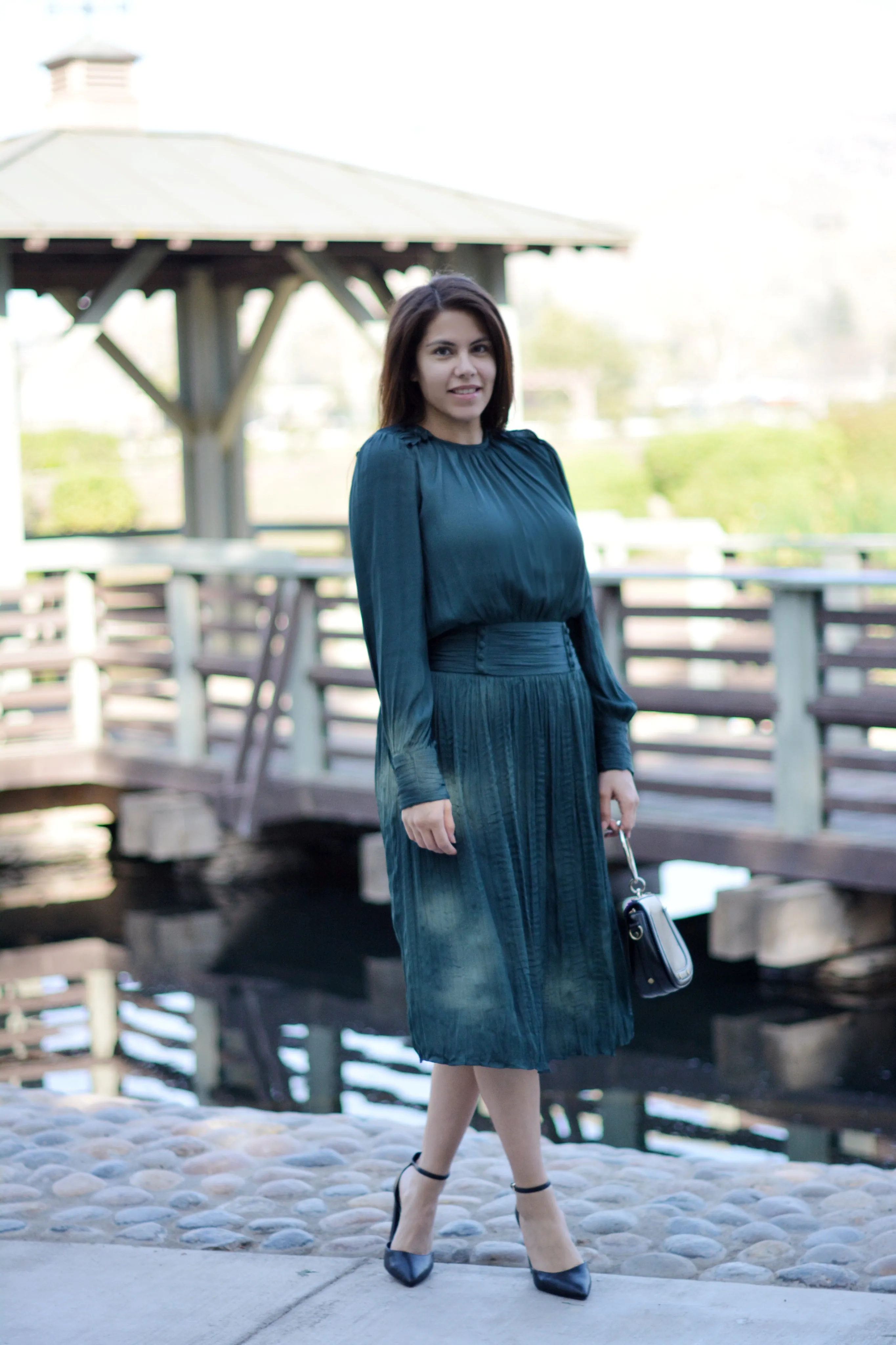 Faith Green Midi Dress