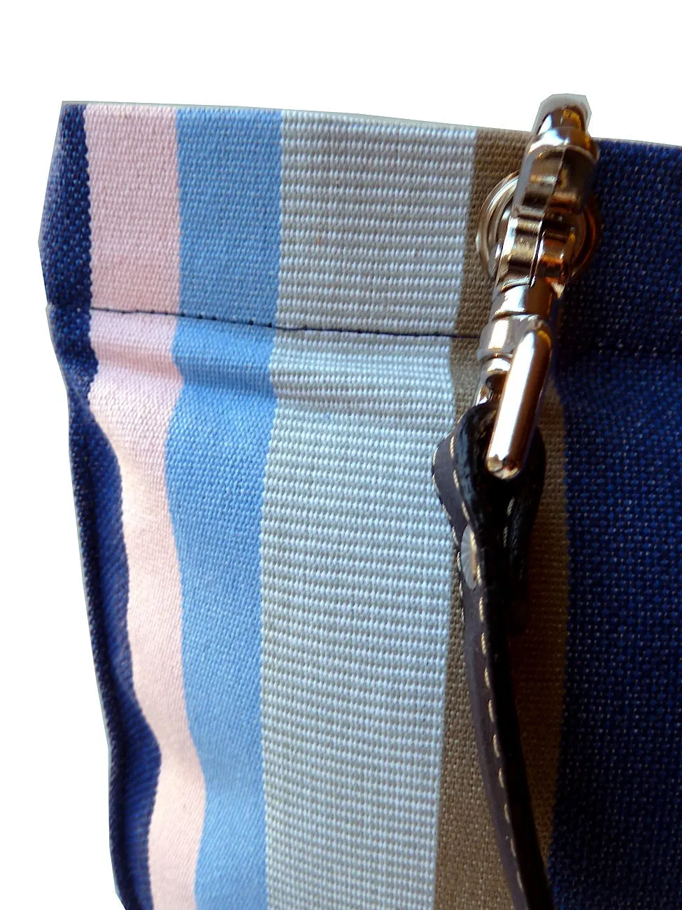 French Cotton Stripe Bags Blue White Color Block