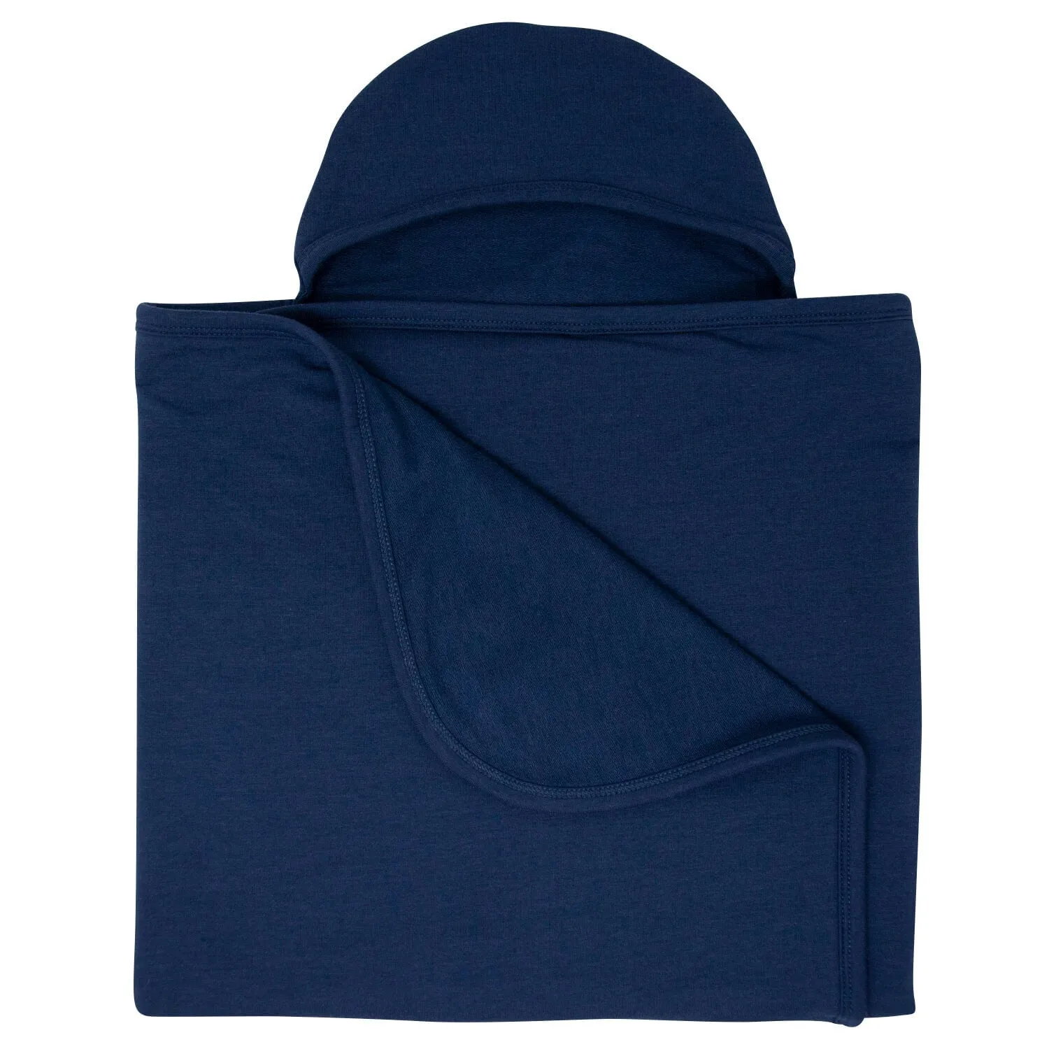 French Terry Hooded Towel - Peacoat Blue