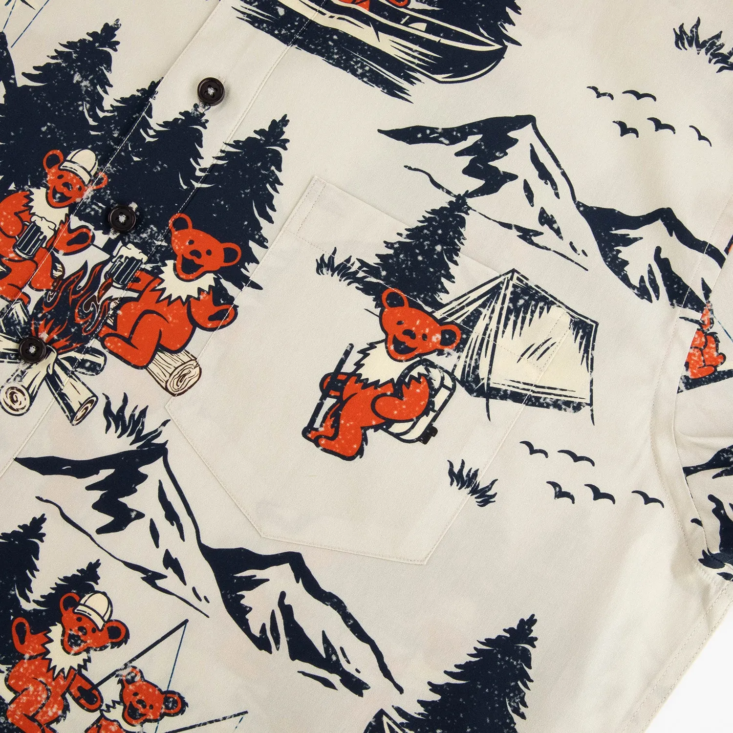 Grateful Dead | Classic Button Down | Camping Bears