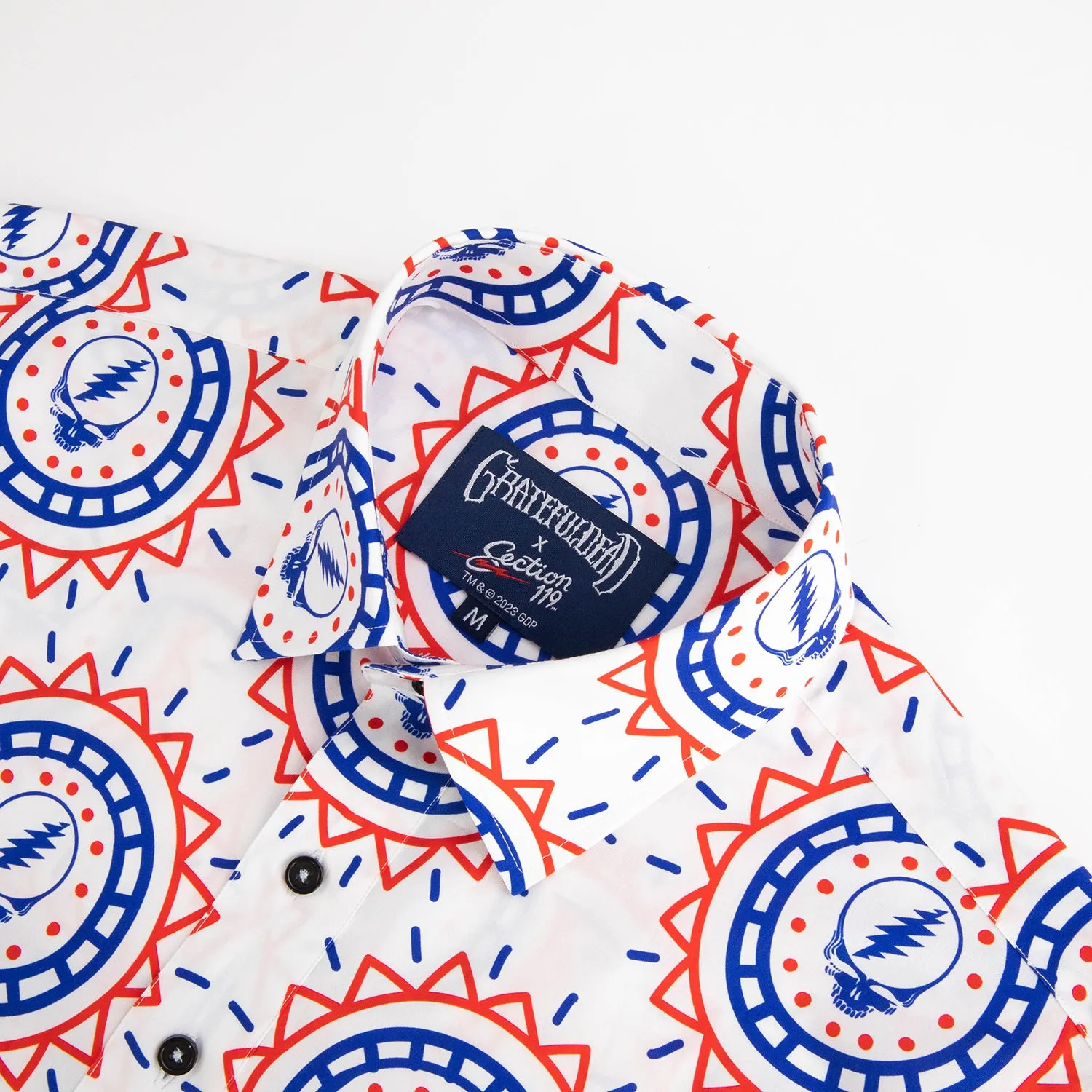 Grateful Dead | Classic Button Down | Steal Your Face Pattern