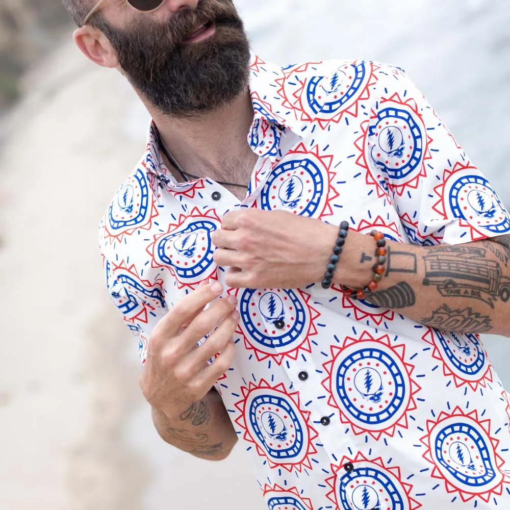 Grateful Dead | Classic Button Down | Steal Your Face Pattern